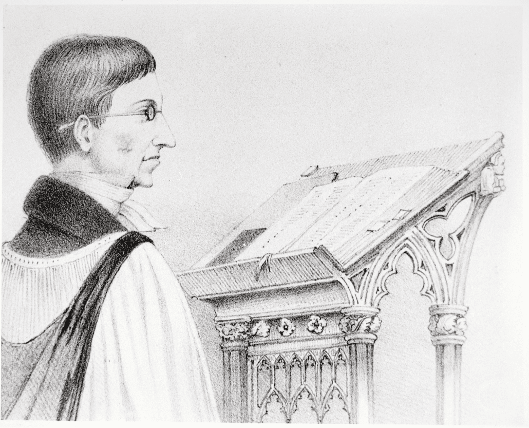 sketch from Adam de Brome Chapel in the University Church (St. Mary the Virgin Church).