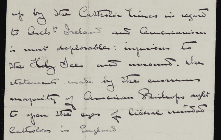 Cardinal Merry del Val to Cardinal Vaughan, 31 July 31 1899. 